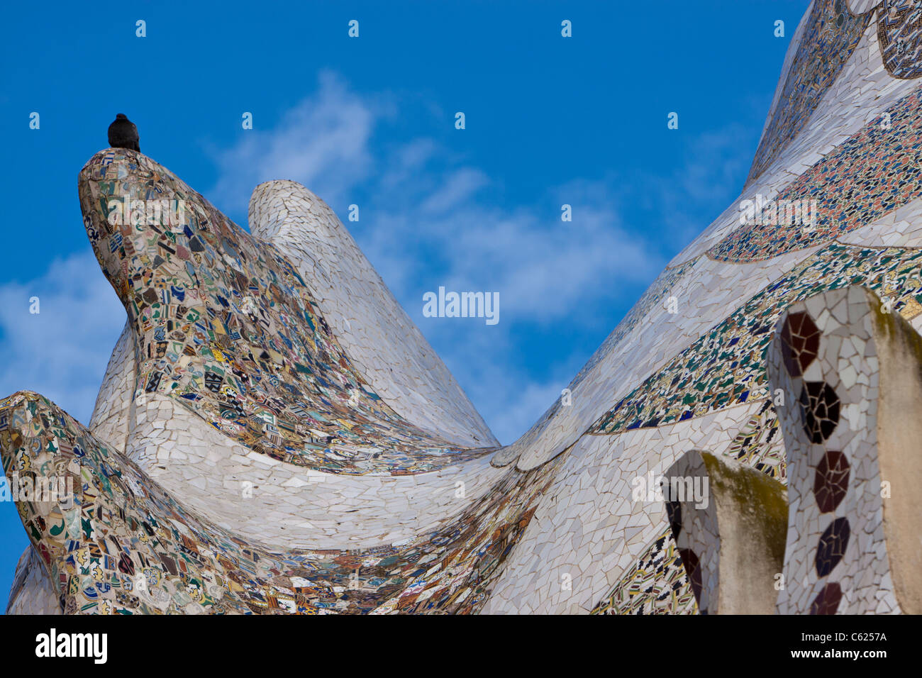Le parc Güell est un parc public système composé de jardins et d'éléments architectoniques situé sur la Colline du Carmel, à Barcelone, Catalogne (Espagne) Banque D'Images