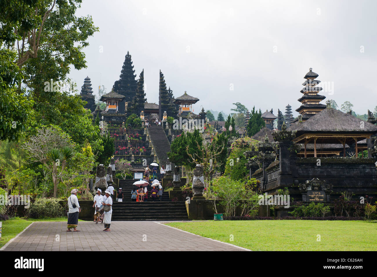 Entrée principale dans le Temple mère de Bali, Besakih Banque D'Images