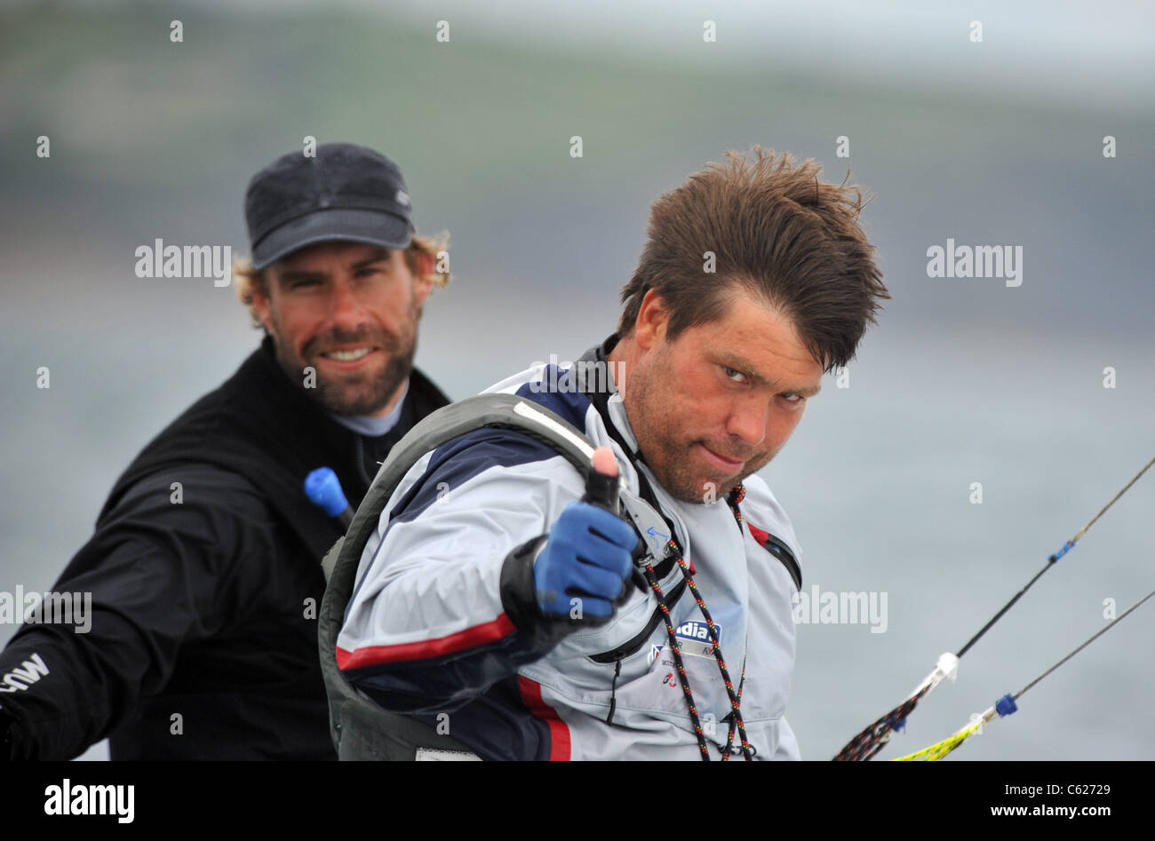 UK, Olympic Test Event, Iain Percy et Andrew Simpson Banque D'Images