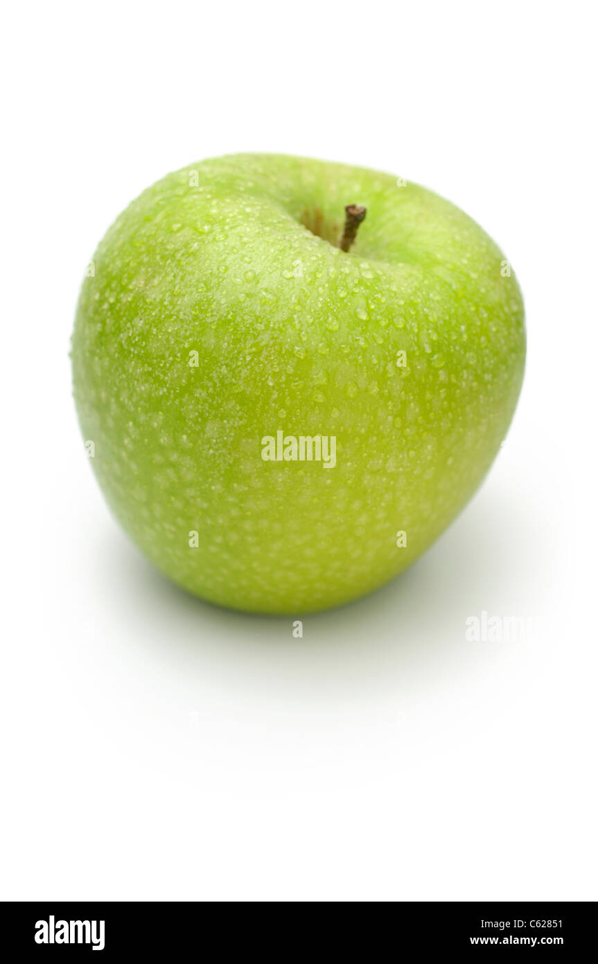 Pomme Granny Smith, un seul ensemble de pomme verte Granny Smith Banque D'Images