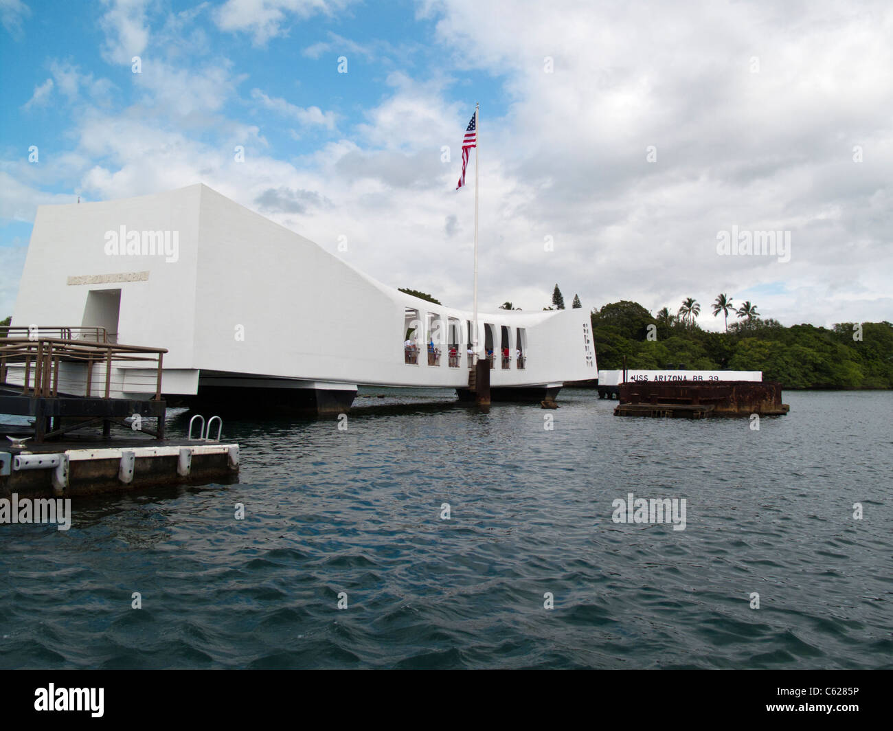 Arizona Memorial à Pearl Harbor Banque D'Images