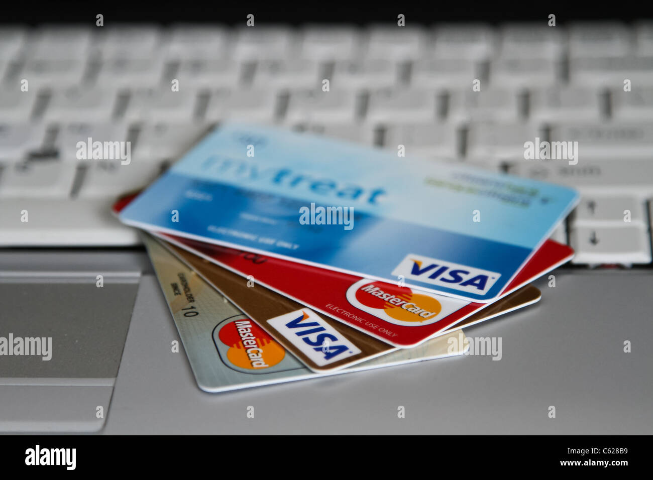 Achat en ligne credit Visa Mastercard Banque D'Images