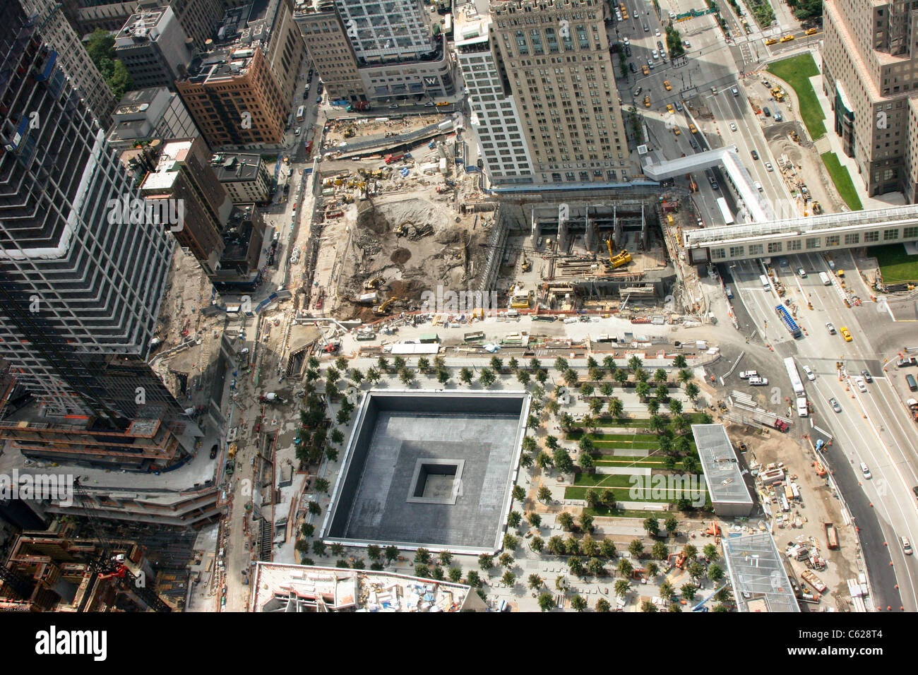 WTC 9/11 Memorial Tower & construction site Banque D'Images