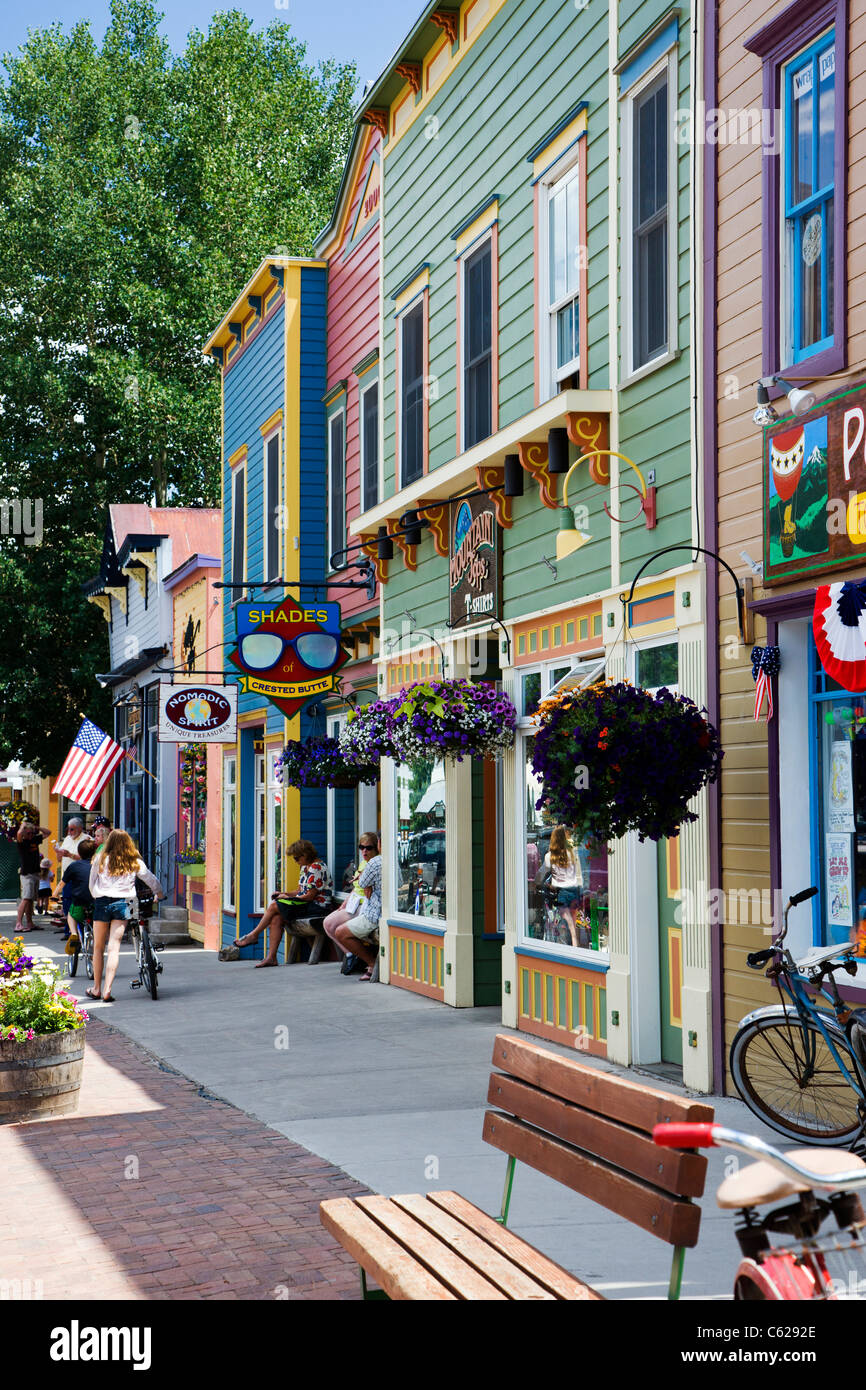 Crested Butte, Colorado est un vacation resort town situé dans les montagnes Rocheuses, dans le centre du Colorado, USA Banque D'Images