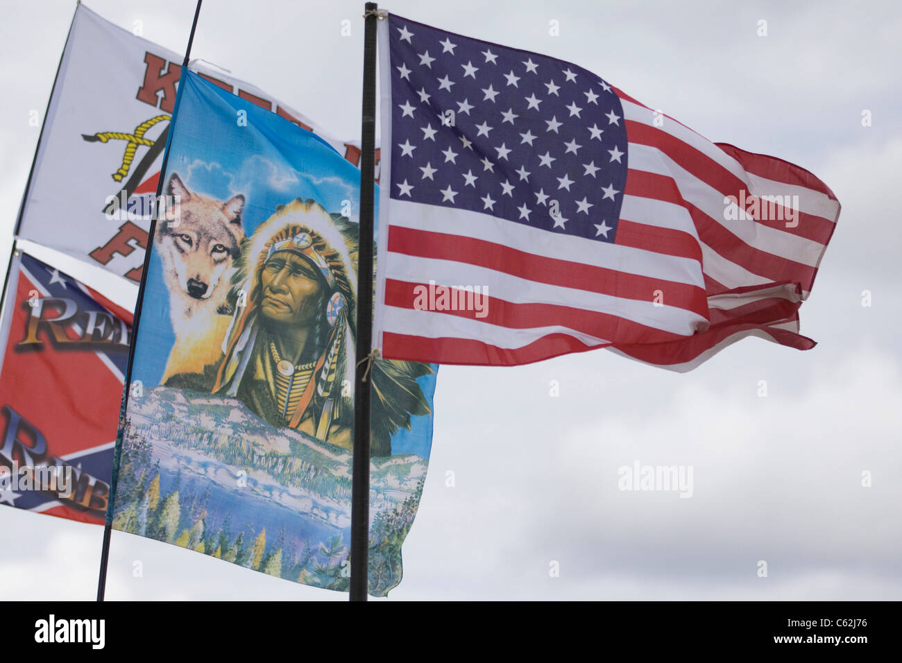 Drapeaux américains Banque D'Images