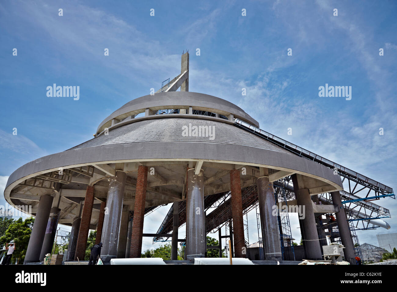 Église catholique Sainte-Thérèse en construction Hua Hin Thaïlande Asie. Banque D'Images