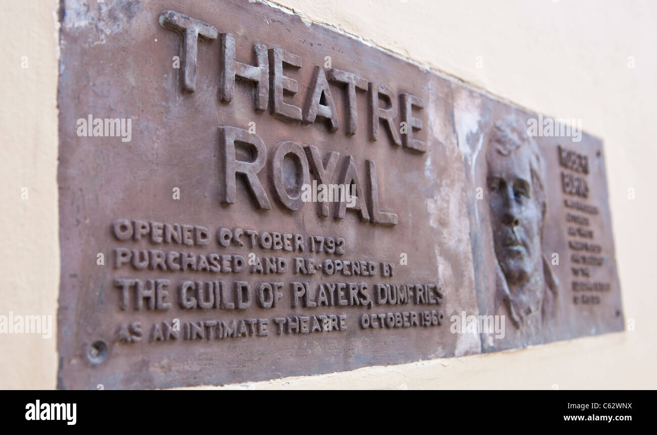 Theatre Royal à Dumfries est le plus ancien théâtre depuis 1792 en Ecosse UK Banque D'Images