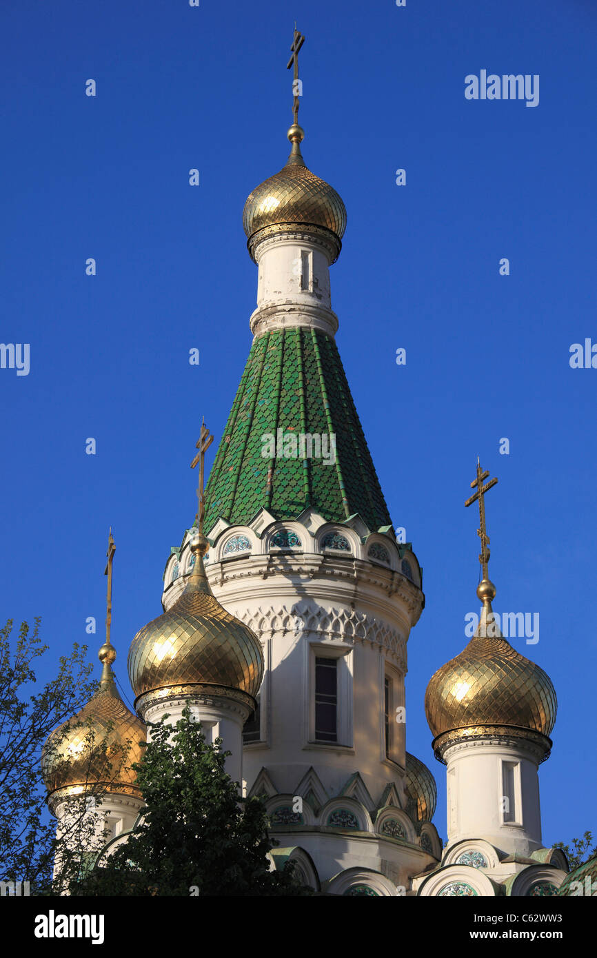 Bulgarie, Sofia, l'Église russe Saint-nicolas, Banque D'Images