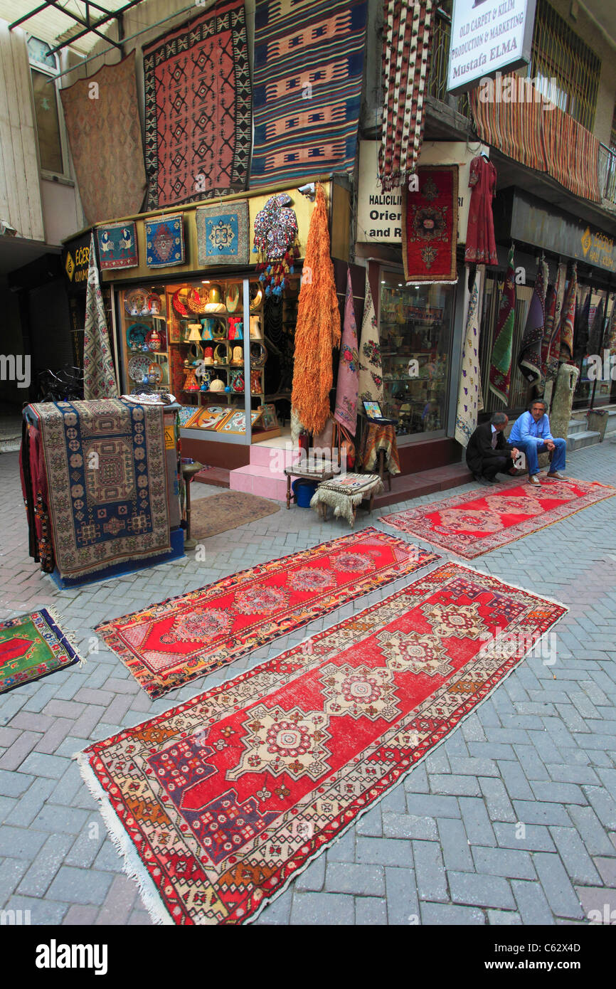 La Turquie, Konya, boutique de tapis, Banque D'Images