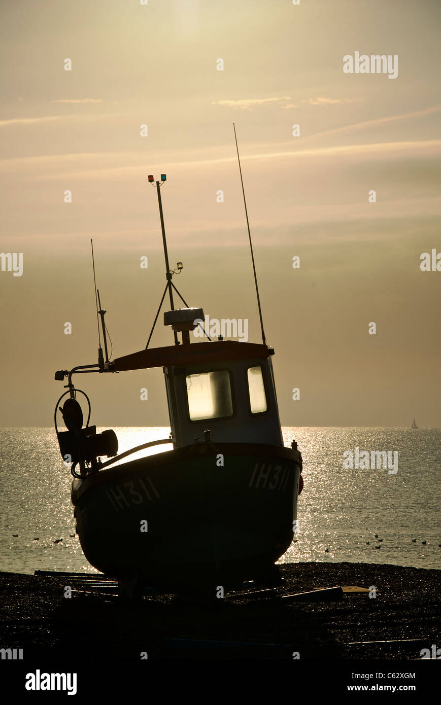 Bateau de pêche britannique Suffolk Aldeburgh Banque D'Images