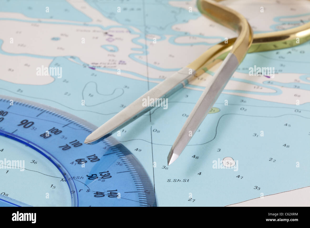 Équipement de navigation nautique Banque D'Images