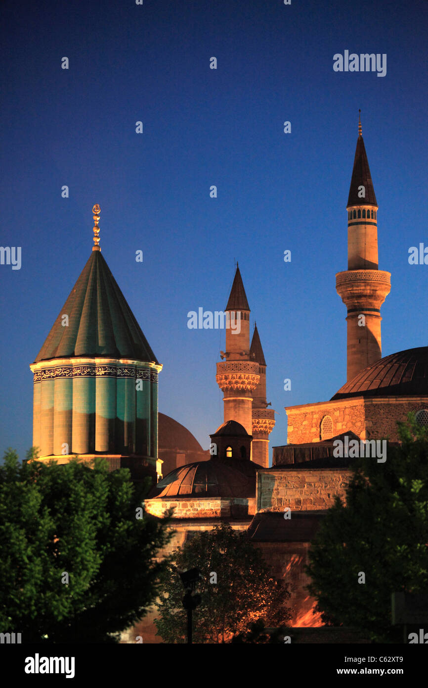 La Turquie, Konya, musée de Mevlana Celaleddin Rumi,,, soufi, mystique, tombe, Banque D'Images