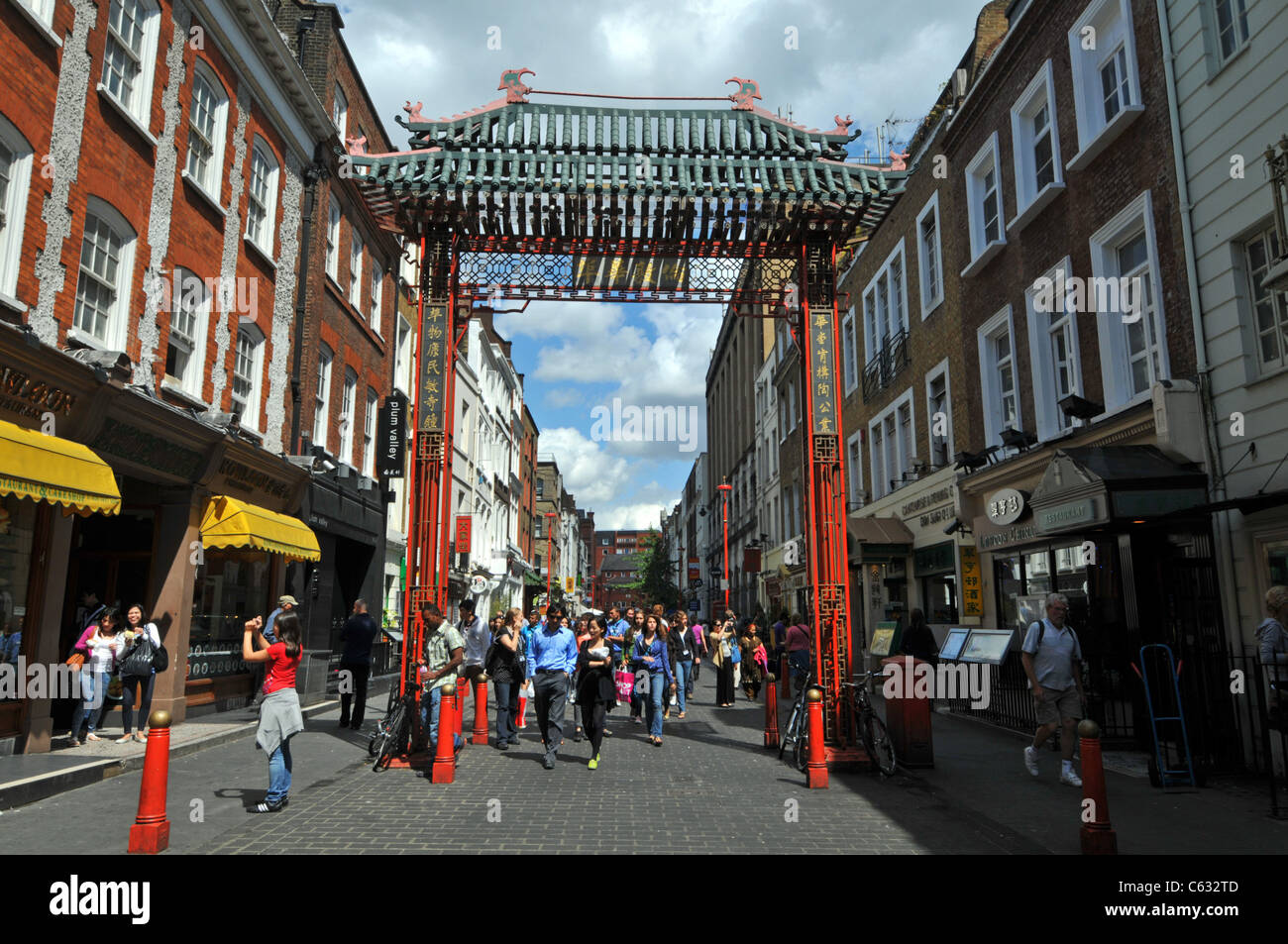 Chinatown, Londres, Chinatown, Gerrard Street, Londres, Angleterre, Royaume-Uni Banque D'Images