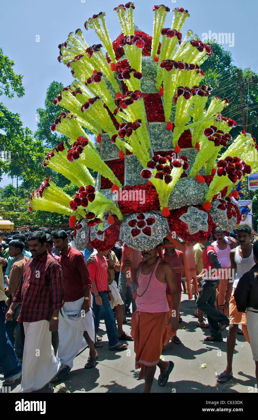 Festival hindou Kanjirapally Kerala Inde du Sud Banque D'Images Festival hindou Kanjirapally Kerala Inde du Sud Banque D'Images