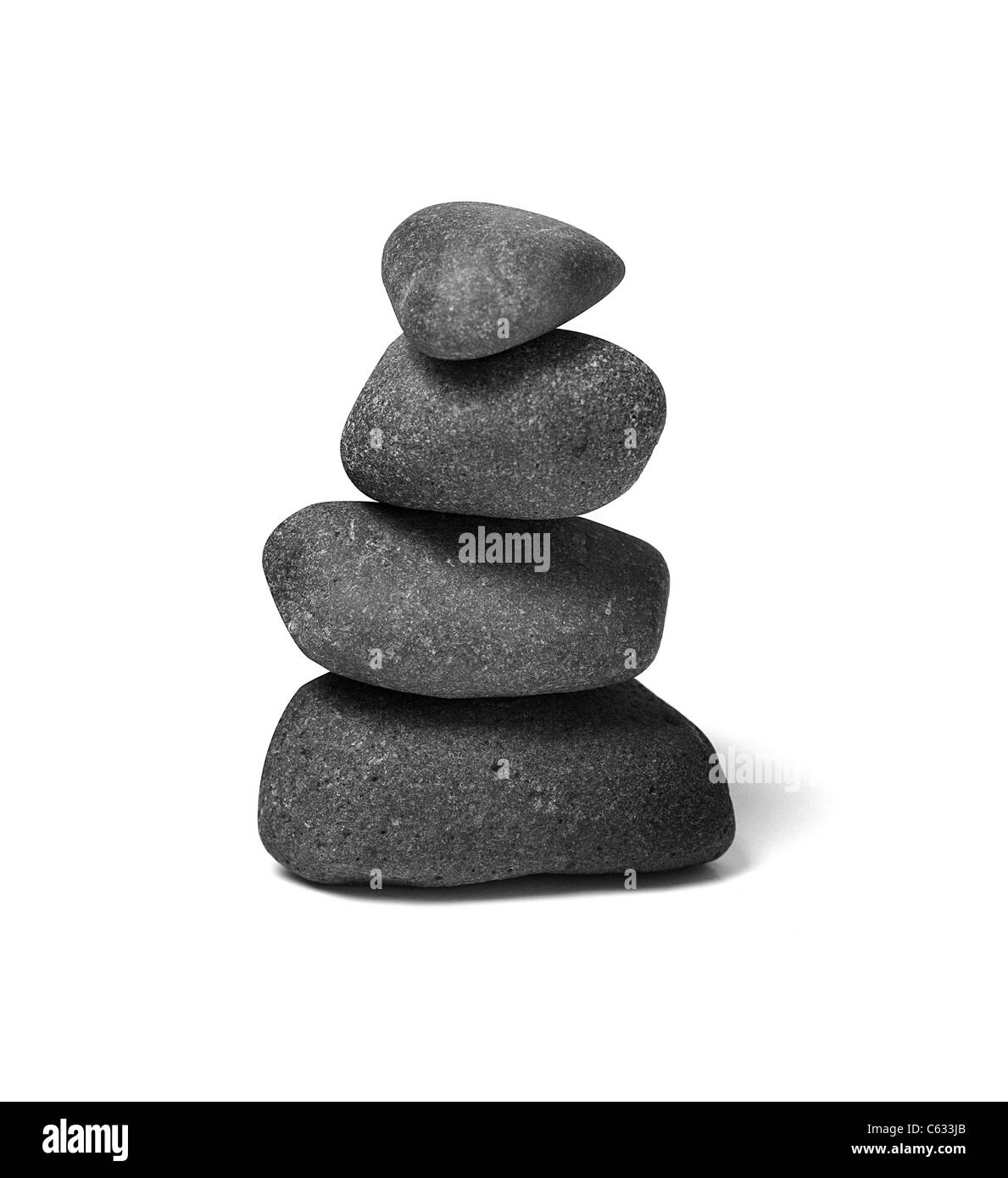Un arrangement de pierres noires Banque D'Images