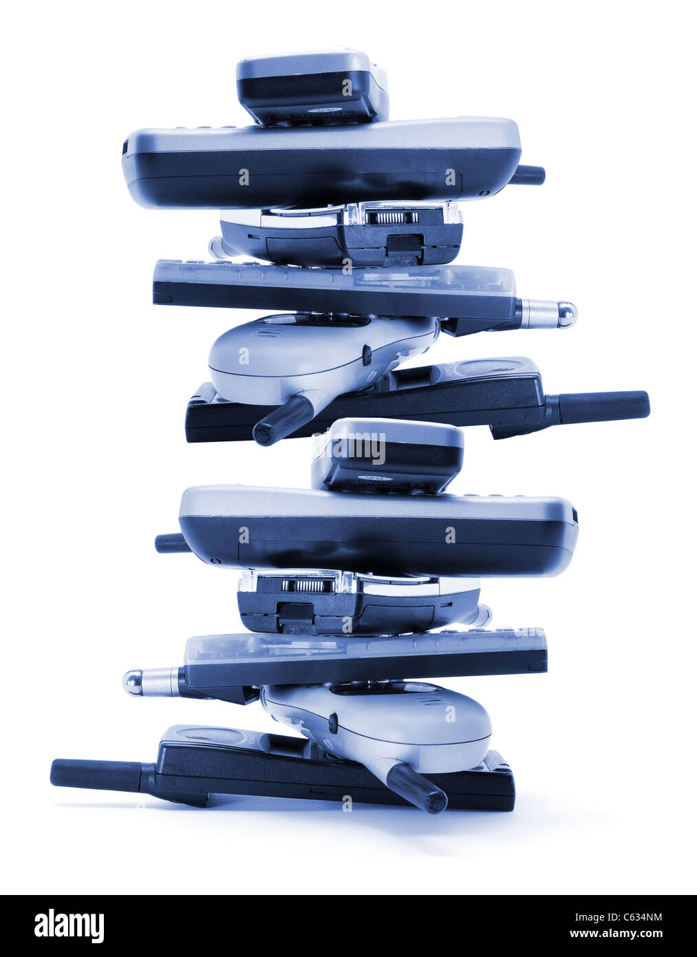 Pile de téléphones mobiles Banque D'Images