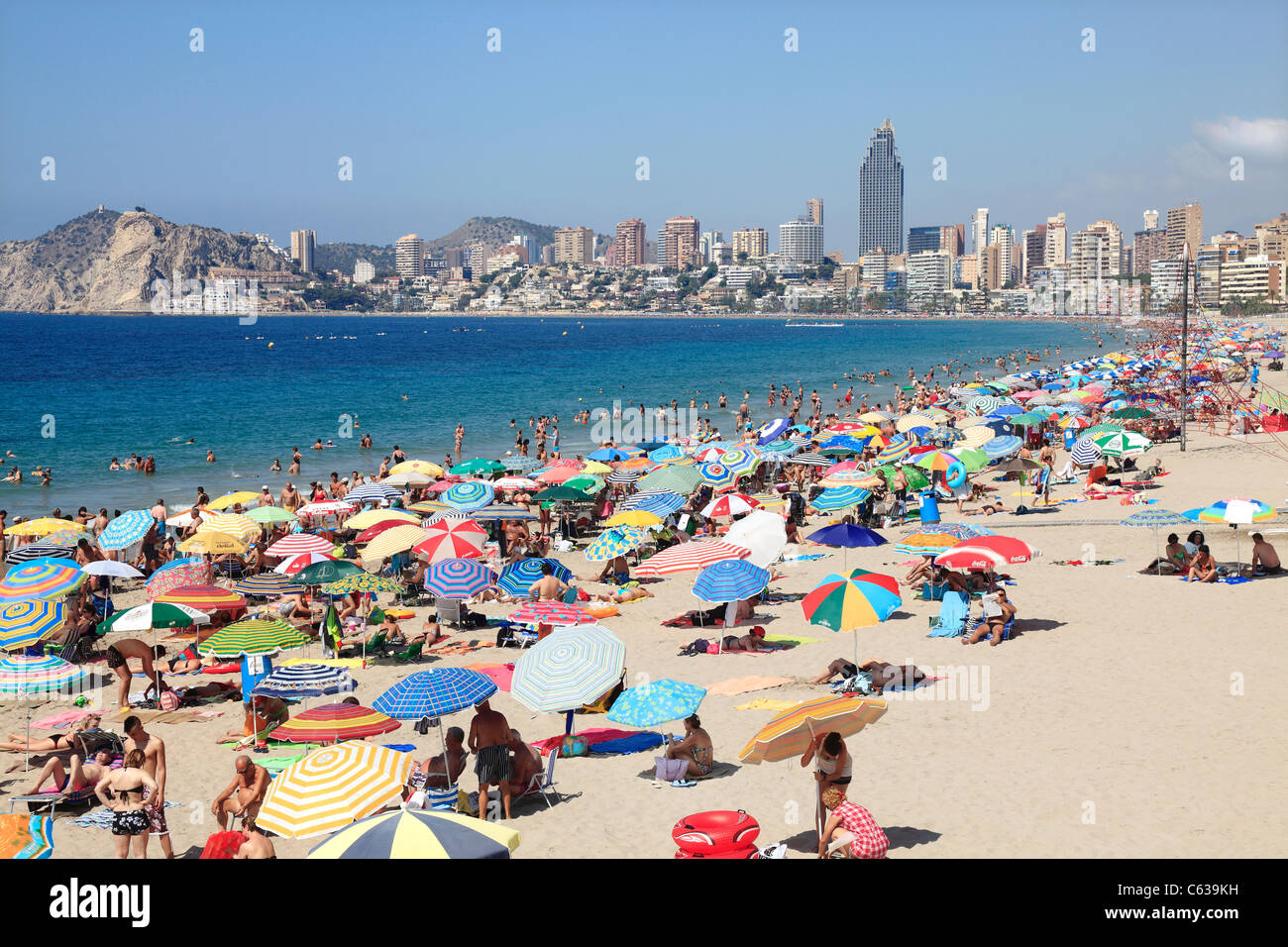 Centre de Benidorm en Espagne Banque D'Images