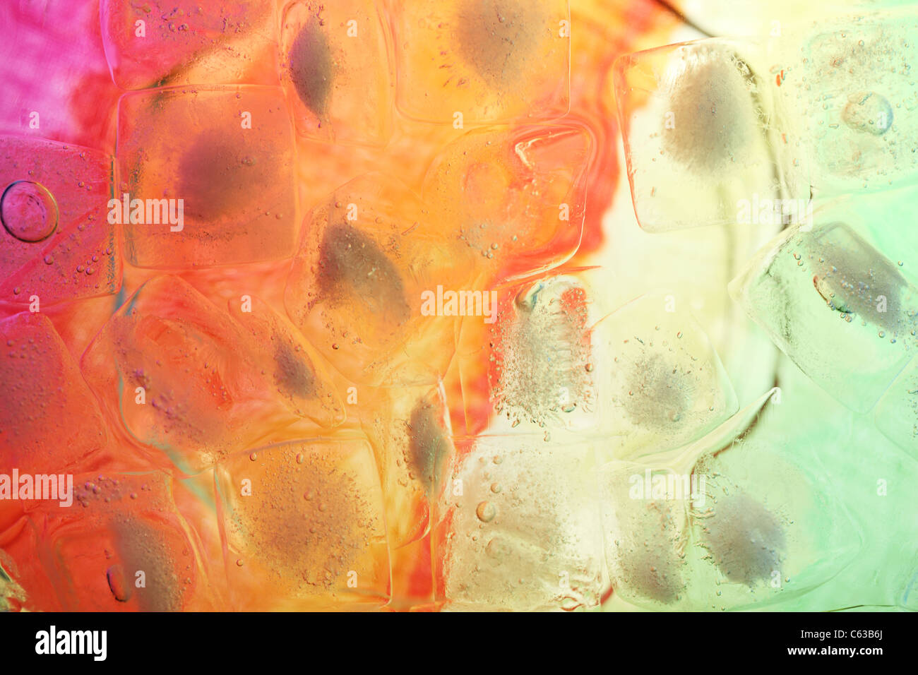 Abstract colorful background with ice cube Banque D'Images