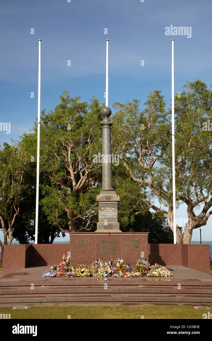 War Memorial, Bicentennial Park, Darwin, Territoire du Nord, Australie Banque D'Images