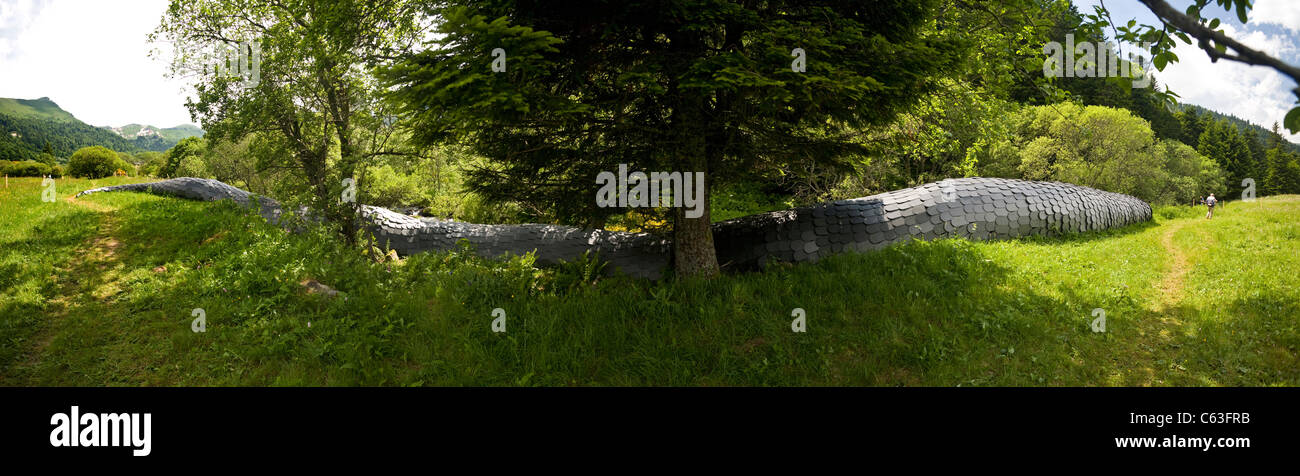 Les travaux de Land Art "ordonha viperinae' par Thomas Monin (France) Installation de Land Art called 'ordonha viperinae'. Banque D'Images