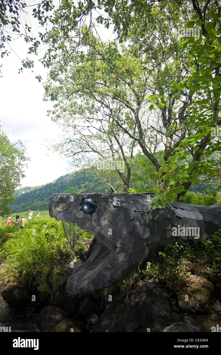 Les travaux de Land Art "ordonha viperinae' par Thomas Monin (France) Installation de Land Art called 'ordonha viperinae'. Banque D'Images