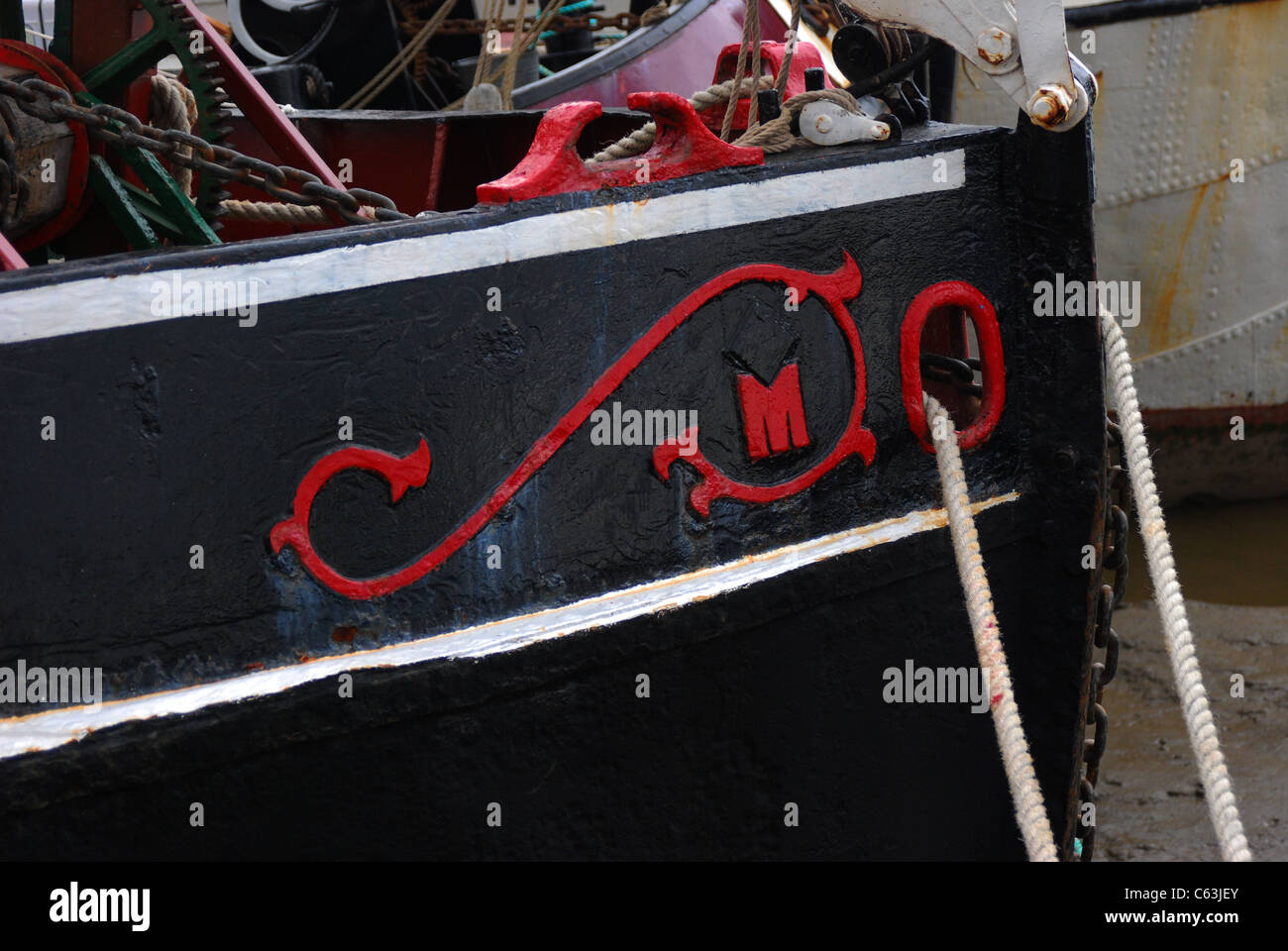 Détail de bateau à voile à Maldon Angleterre Essex Banque D'Images