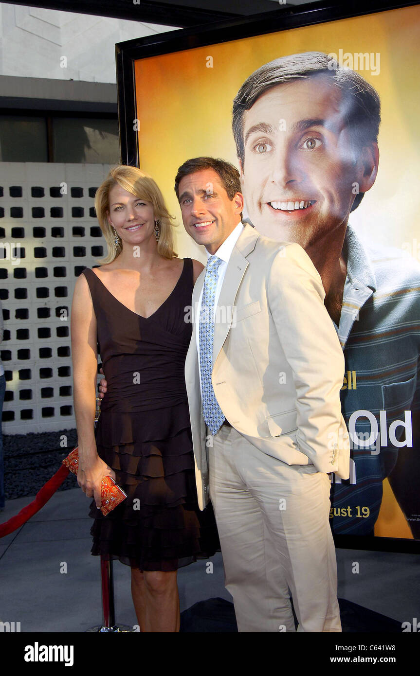 Nancy Murs, Steve Carell au niveau des arrivées pour les 40 ans, la première vierge Arclight Cinema, Los Angeles, CA, 11 août 2005. Photo par : Michael Germana/Everett Collection Banque D'Images