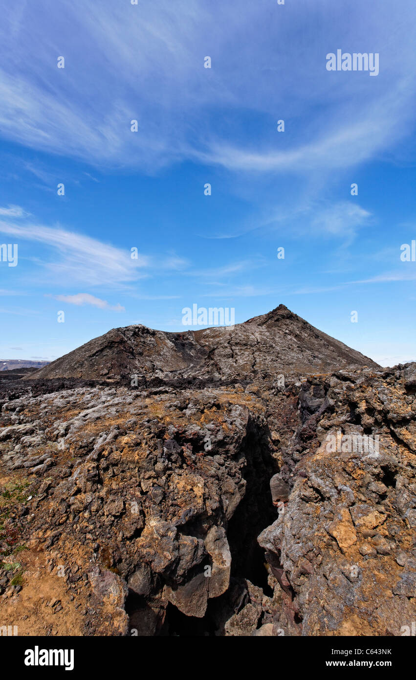 Paysage à Leirhnjukur, Islande Banque D'Images