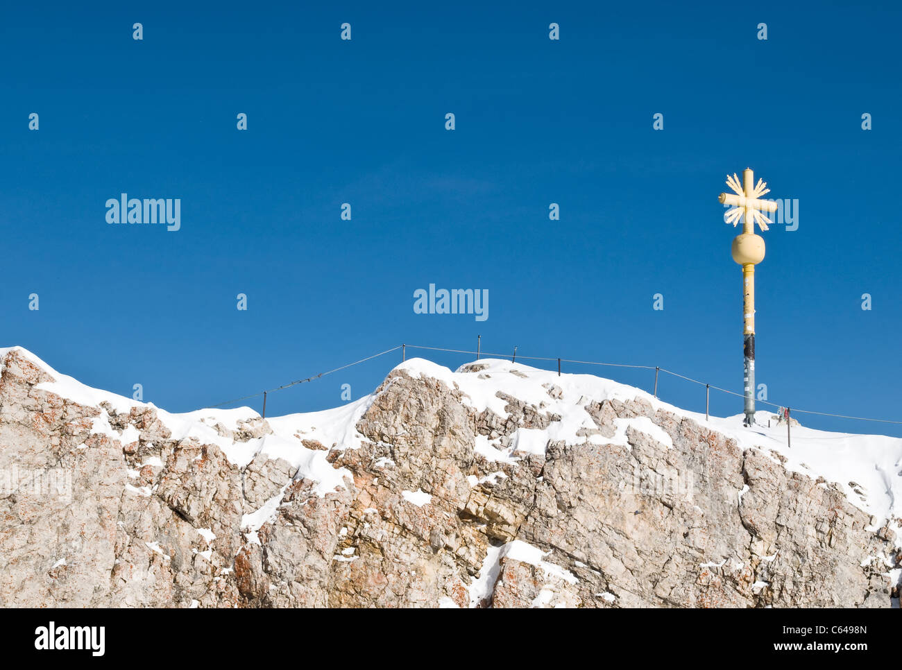 Haut de la montagne Zugspitze en Allemagne Banque D'Images