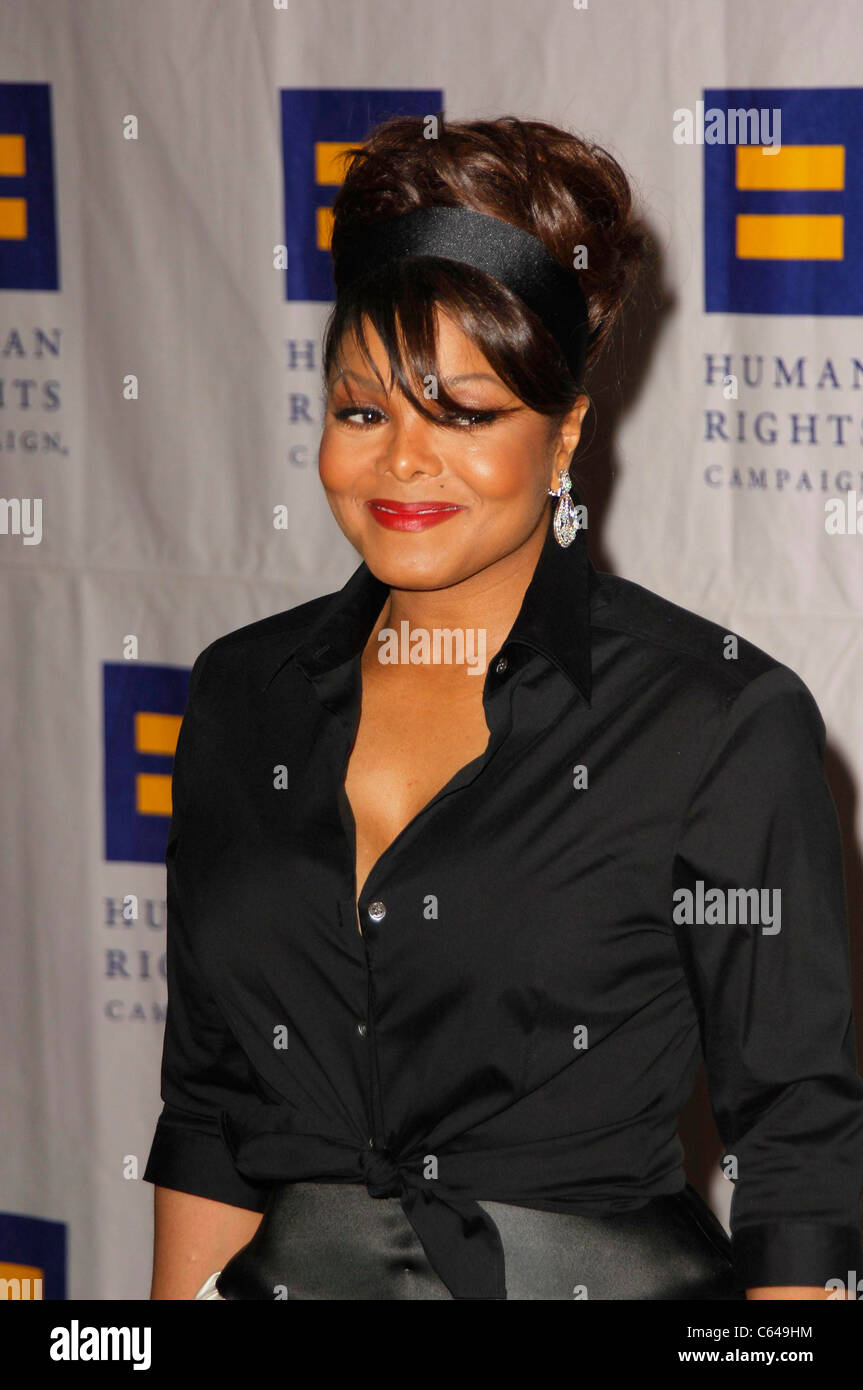 Janet Jackson au niveau des arrivées pour la campagne des droits de l'homme GALA JANET JACKSON, le Beverly Hilton Hotel, Los Angeles, CA, Banque D'Images