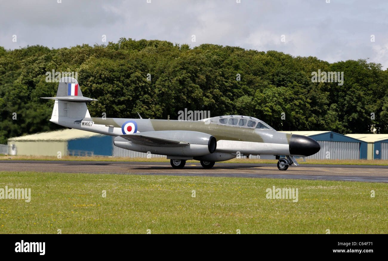 Gloster Meteor NF11. Ident de la RAF. WM167, CAA reg. G-LOSM Banque D'Images