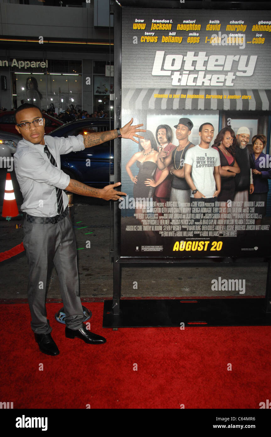 Bow Wow aux arrivées de billet de loterie Premiere, le Grauman's Chinese Theatre, Los Angeles, CA, 12 août 2010. Photo par : Dee Cercone/Everett Collection Banque D'Images