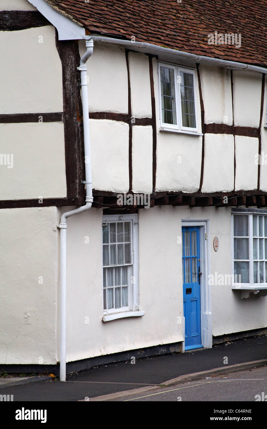 Tudor Cottage à Middlebridge Street, Romsey, Hampshire, Royaume-Uni en août Banque D'Images