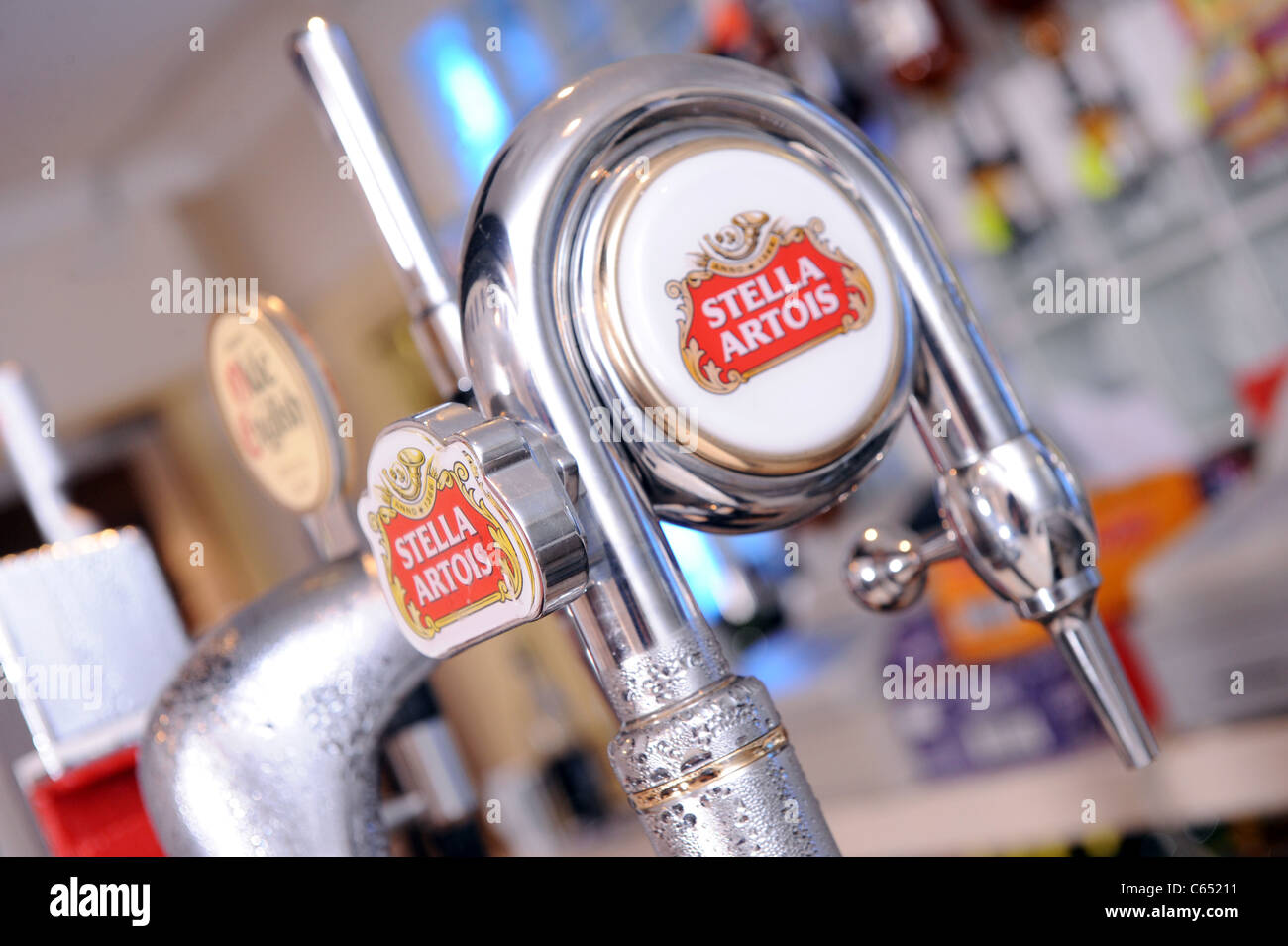 Pompe à bière Stella Artois Banque D'Images