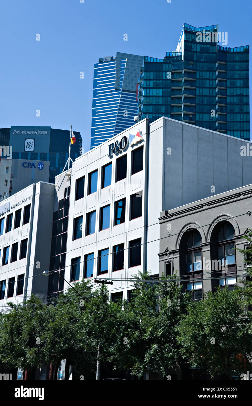 P & O Price Waterhouse Coopers & Équité en matière d'immeubles de la Tour Eureka à Melbourne Australie Victoria Banque D'Images