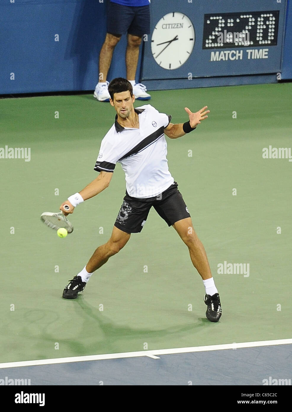 Novak Djokovic au tournoi de tennis US Open 2010 Finale Match masculin, Arthur Ashe Stadium, New York, NY Le 13 septembre 2010. Photo par : Rob riche/Everett Collection Banque D'Images
