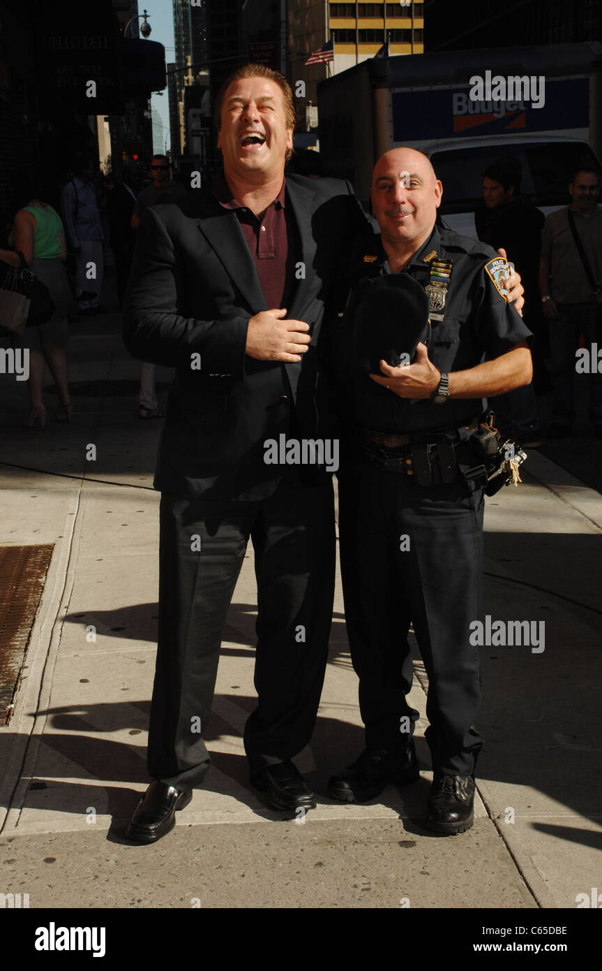 Alec Baldwin, officier Benny Williams au talk show de comparution dans le Late Show with David Letterman - TUE, Ed Sullivan Theater, Banque D'Images