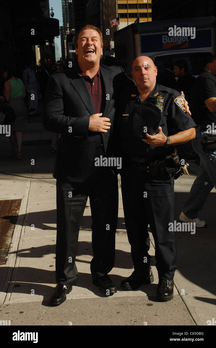 Alec Baldwin, officier Benny Williams au talk show de comparution dans le Late Show with David Letterman - TUE, Ed Sullivan Theater, Banque D'Images