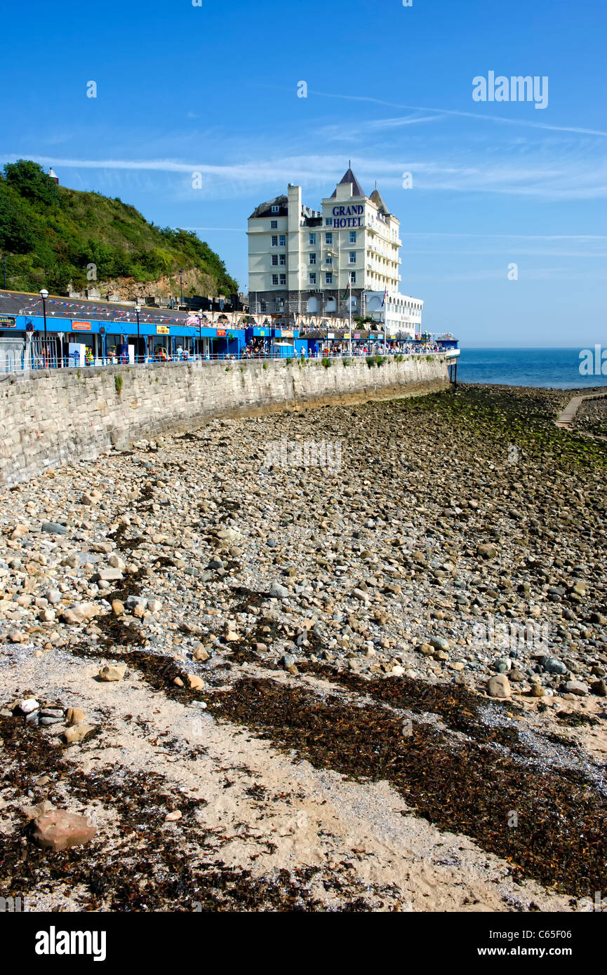 Début de jetée de Llandudno et le Grand Hôtel Banque D'Images