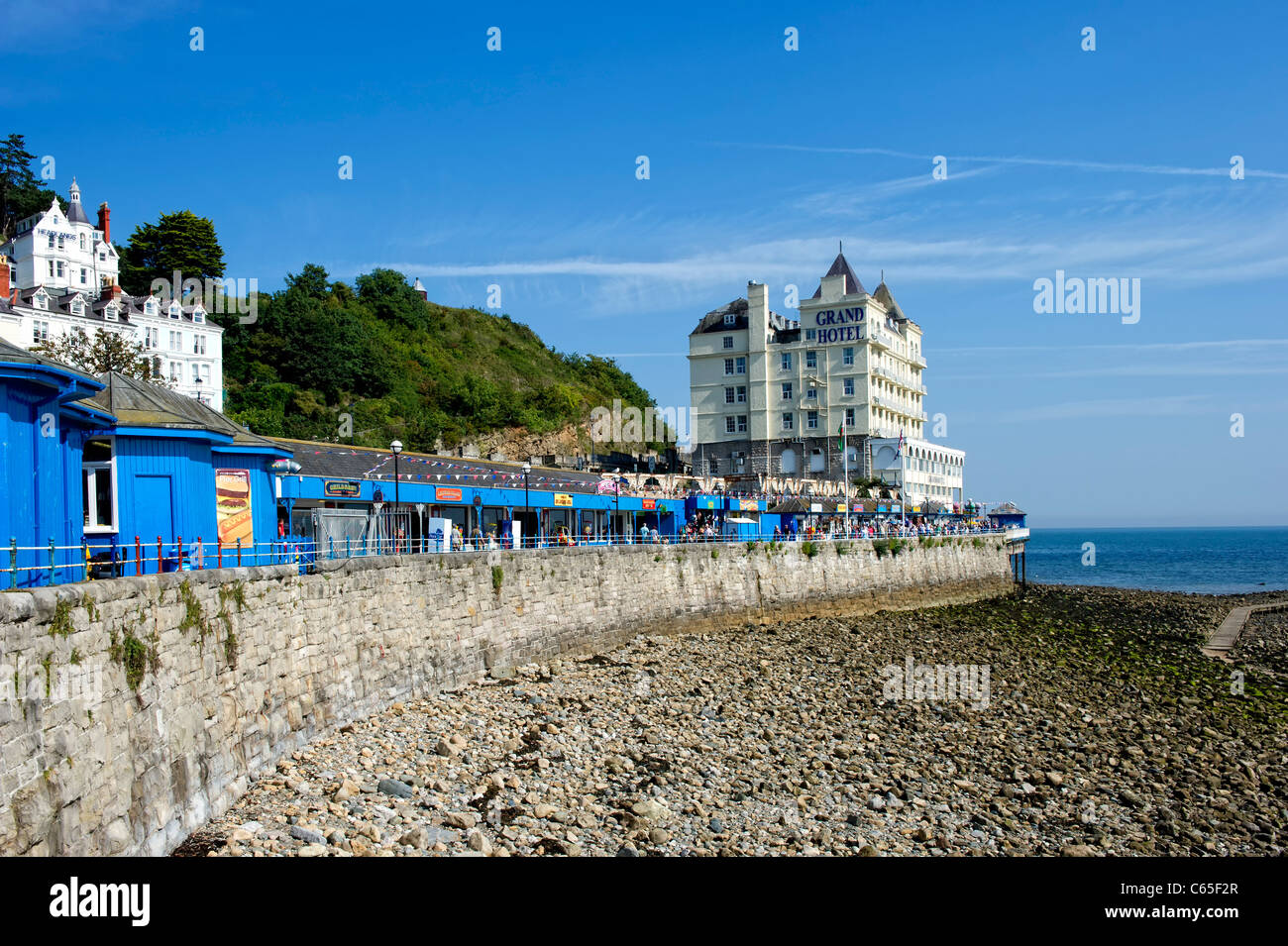 Début de jetée de Llandudno et le Grand Hôtel Banque D'Images