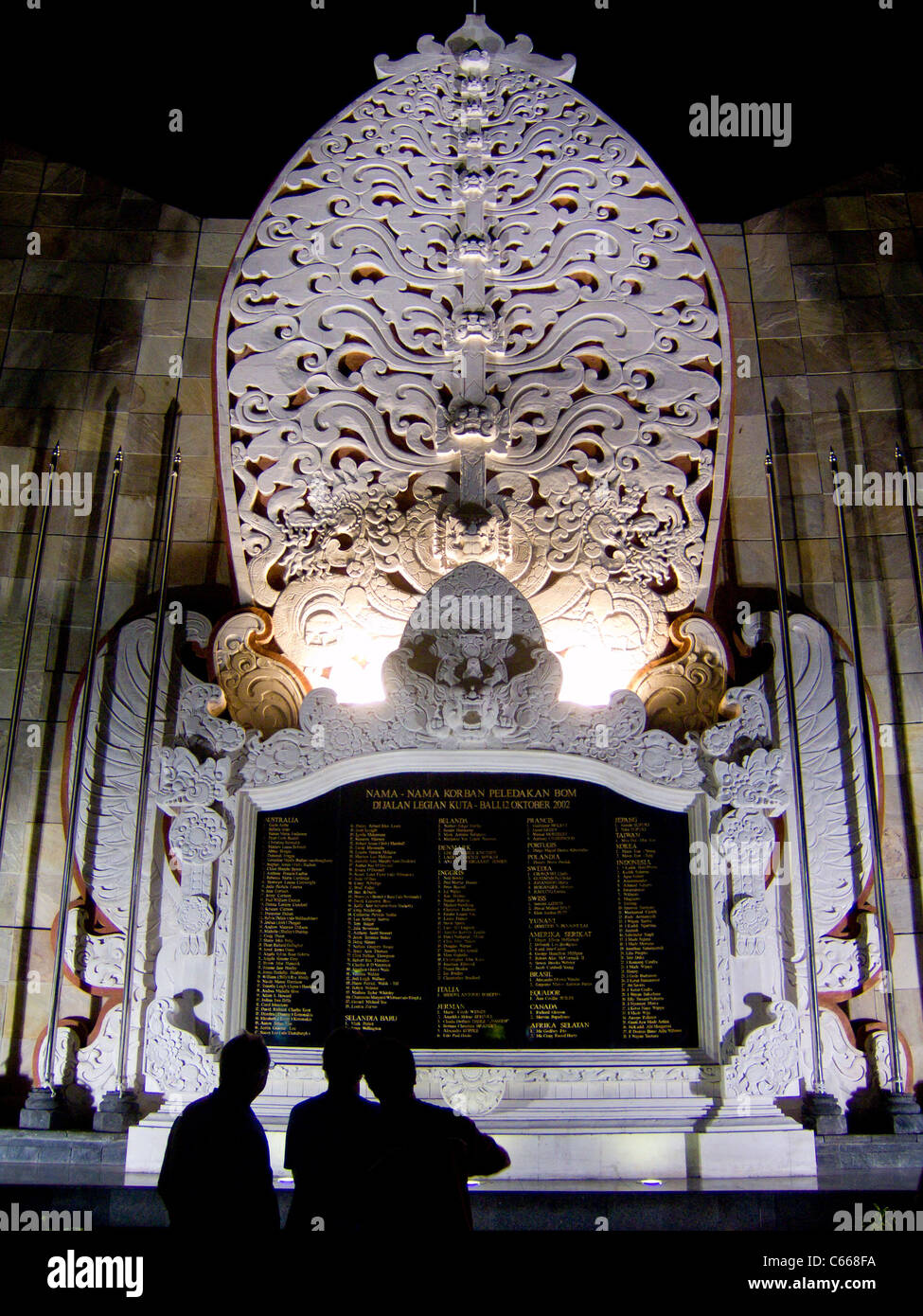 Attentat de Bali Kuta, 2002 Memorial. Banque D'Images