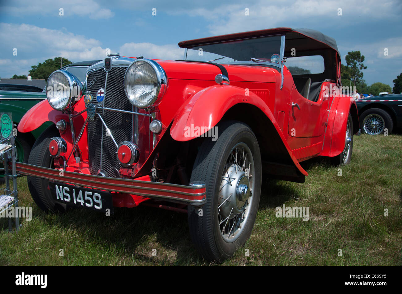 Voitures classiques à une exposition de voiture Banque D'Images