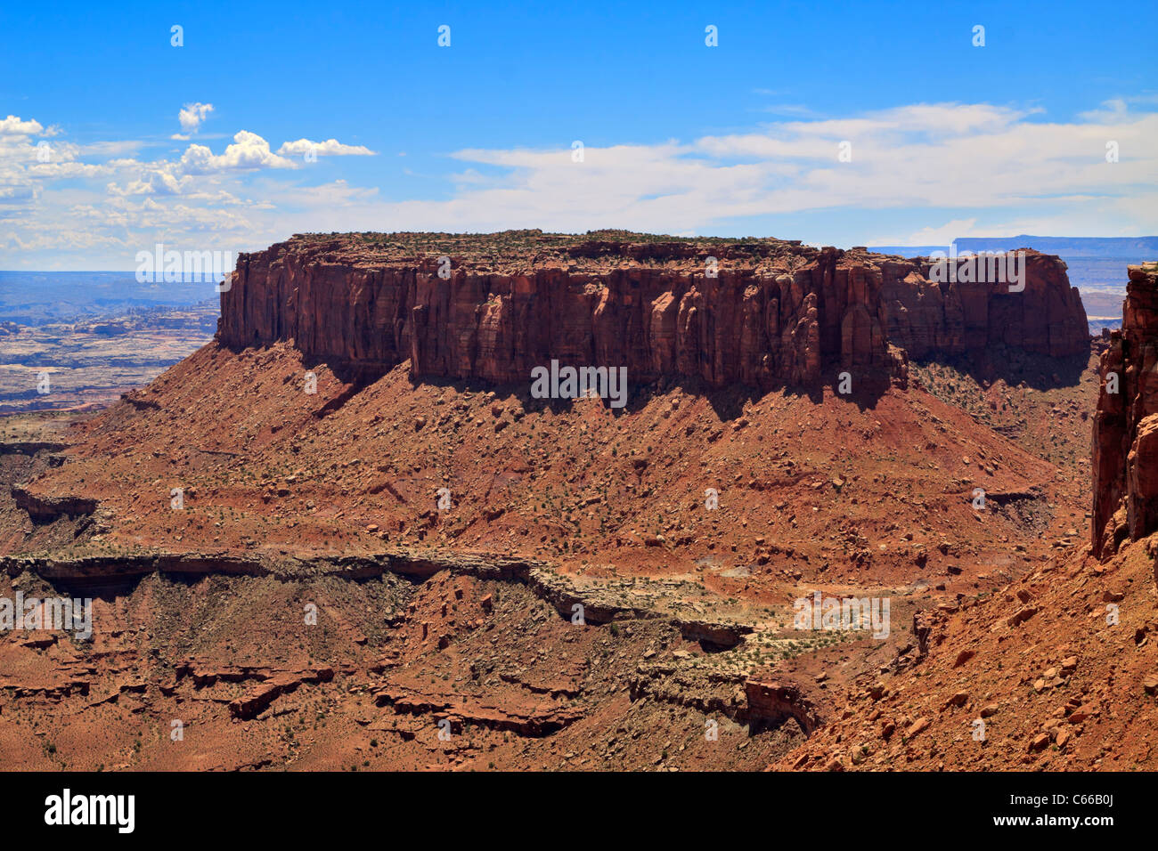 Chandelier Tower donnent sur, Canyonlands National Park, Utah Banque D'Images