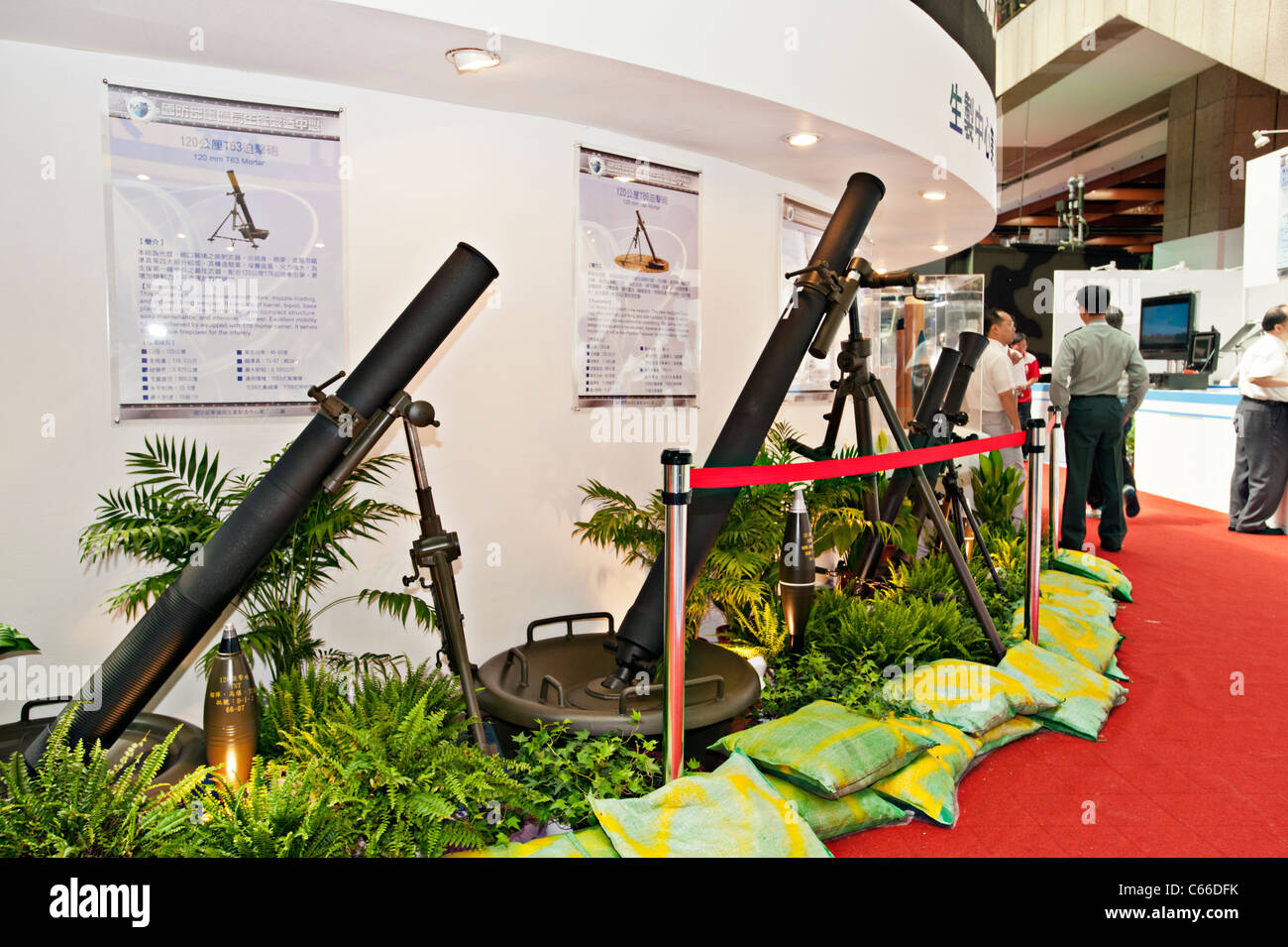 Les mortiers, la technologie de la défense aérospatiale de Taipei, Taiwan, 2011 Exposition Banque D'Images
