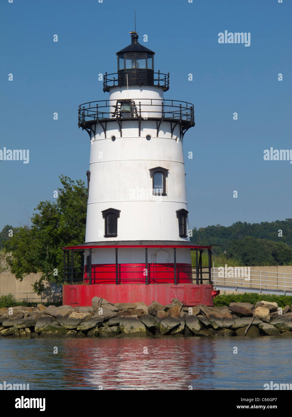 Tarrytown lighthouse près du pont Tappan Zee Banque D'Images