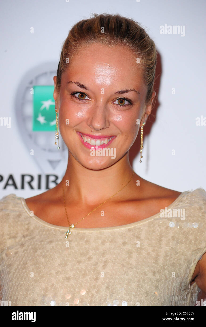 Sabine Lisicki lors d'une comparution dans le cadre de la 11ème édition du BNP PARIBAS Taste of Tennis, W Hotel, New York, NY, le 26 août 2010. Photo Banque D'Images