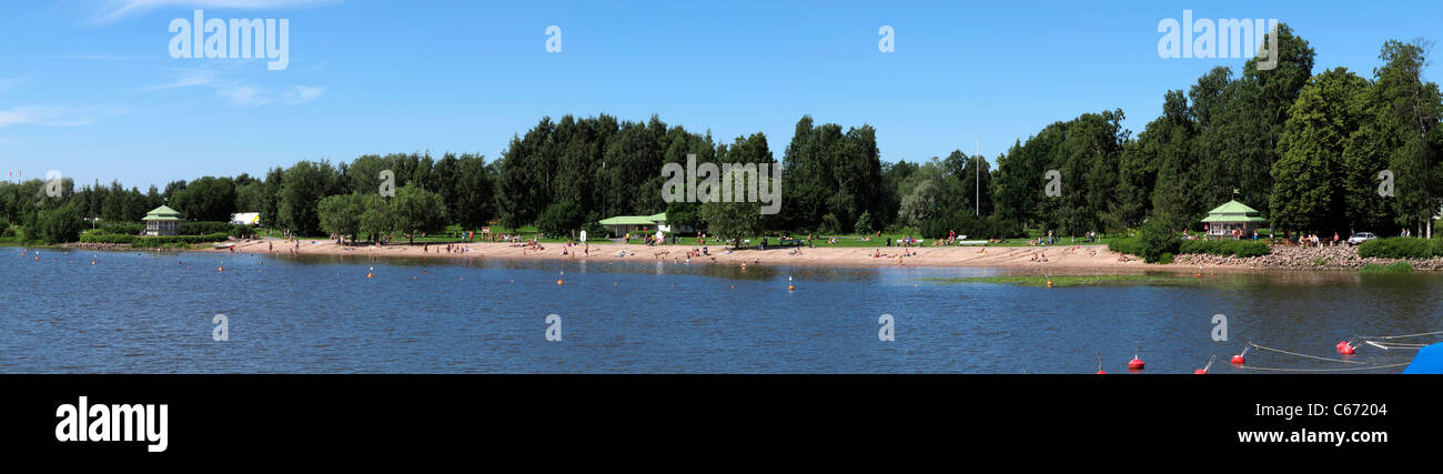 La plage de Pori Finlande Scandinavie Banque D'Images
