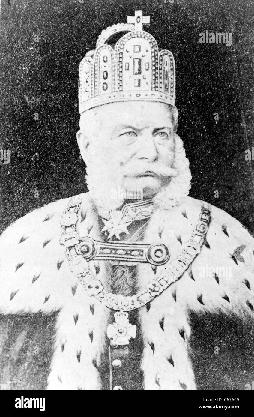 Wilhelm I, empereur d'Allemagne, à l'apparat. Circa 1880. Banque D'Images