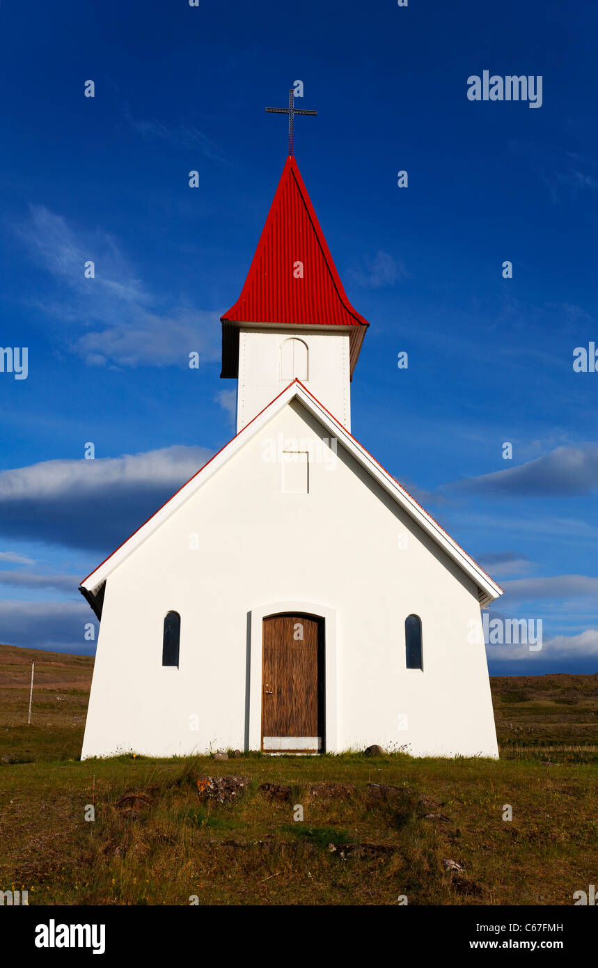 L'église de Breidavik, Islande, Fjords de l'Ouest Banque D'Images