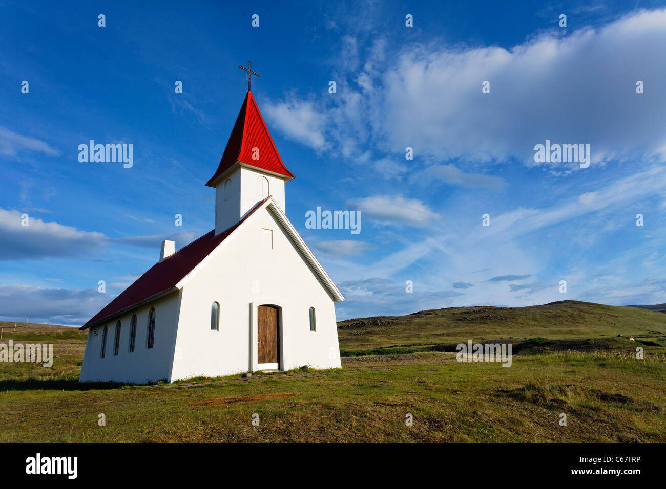 L'église de Breidavik, Islande, Fjords de l'Ouest Banque D'Images